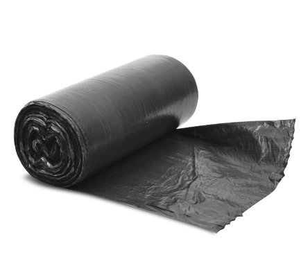 Мешки для мусора ПНД рулон (60л 50шт) Д-Полимер чёрные 60х70см (6) ЭКОНОМ 