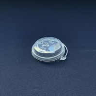 Крышка ПП 90мм с ЗАГЛУШКОЙ 50шт ПРОЗРАЧНАЯ ГЛЯНЕЦ(!!!) OX-PACK/Каштан 