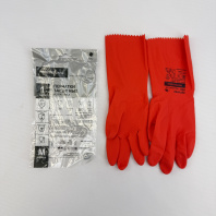 Перчатки латексные ЗАЩИТНЫЕ "M" 1пара/58гр КРАСНЫЕ ADM Арт.777KHSC 