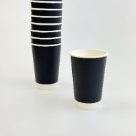 Стакан бумажный 2сл 400(500)мл ЧЁРНЫЙ 25шт D=90, d=60, H=135мм 