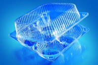 Контейнер одноразовый для десертов ИП- 2 ПЭТ 20шт внешний 186х186х81мм, ячейка 85х53мм