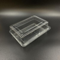 Контейнер одноразовый с крышкой ПР-К-25В (ВЫСОКАЯ) ПЭТ (внеш. 265х193х86) КОРОБ=200шт 