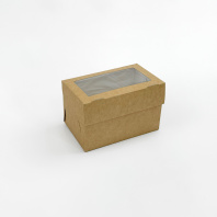 Упаковка ECO MUF- 2 КРАФТ для кексов и маффинов 25шт 160х100х100 (2 ЧАСТИ) 