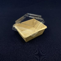 Салатник + крышка ВЫСОКАЯ H=20мм OneClick Bottom- 250 КРАФТ 50шт 85х65/100х85