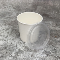 Супница бум БЕЛАЯ(!!!) + КРЫШКА прозр. 500мл 30шт D=100, d=80, H=95 OSQ Round Bowl 