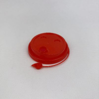 Крышка ПП 90мм с ЗАГЛУШКОЙ 50шт КРАСНАЯ