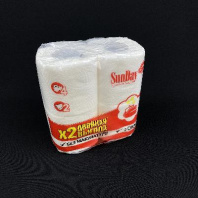 Бумага туалетная SanDay 2сл УП=4шт L=16м K=128шт 125х90мм