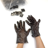 Перчатки одноразовые  ПНД в ИНДИВИД.УП. ЧЁРНЫЕ "L" 1пара ЭЛПИ Арт.15922 