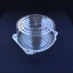 Тортница УК-218 прозрачная РАКУШКА (внеш. D=231, H=111) V...