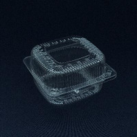 Контейнер одноразовый с крышкой ПР-К- 9 ПЭТ (внеш. 130х130х78) КОРОБ=550шт