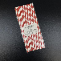 Трубочки бумажные для кокт. 6х195мм УП=25шт ЛЕДЕНЕЦ 