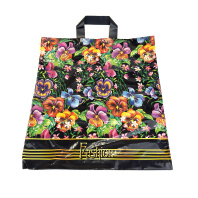 Пакет петлелавая ручка ПВД 38х45см (60) Анютины глазки 25шт 