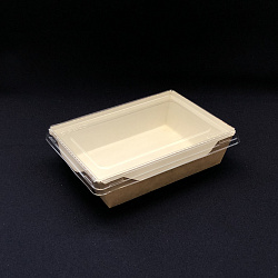 Упаковка ECO OPSALAD- 500 БЕЛЫЙ салатник + КРЫШКА прозр. ...