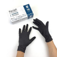 Перчатки НИТРИЛовые ЧЁРНЫЕ УП=100шт "M" неопудренные