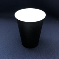 Стакан 300(340)мл бумажный ЧЁРНЫЙ 50шт D=90, d=57, H=100мм Пэйпер Кап 
