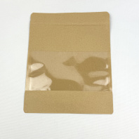 Пакет бумажный. ДОЙ-пак КРАФТ с замком 260х200 1шт ОКНО-100мм