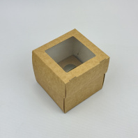 Упаковка ECO MUF- 1 КРАФТ для кексов и маффинов 25шт 100х100х100 (2 ЧАСТИ) 