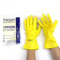 Перчатки хозяйственные LUX-Paclan "L" ПРОЧНЫЕ 1пара с х/б напылением 