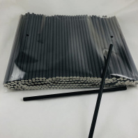 Трубочки бумажные для кокт. 6х195мм УП=250шт ЧЁРНЫЕ 