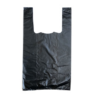 Пакет майка ПНД 25+12х45 (10) ЧЁРНАЯ 100шт 