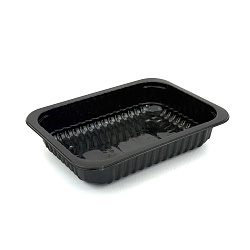 Лоток под запайку 187х137х39 600мл ЧЁРНЫЙ ЮМТ 