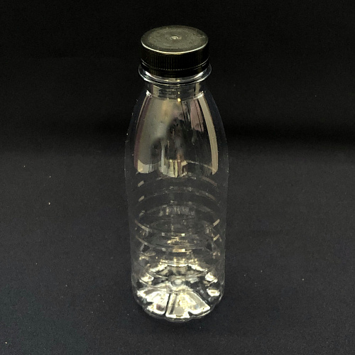 Бутылка ПЭТ d=38мм 0,5л КРУГЛАЯ прозрачная с КРЫШКОЙ УП=170шт 