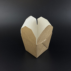 Коробка для лапши WOK КРАФТ 500мл 20шт дно-КВАДРАТ 66х66/...