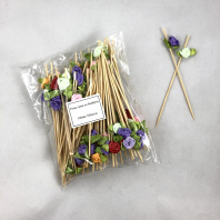 Пики деревянные "Розы" 12см УП=100шт МИКС 