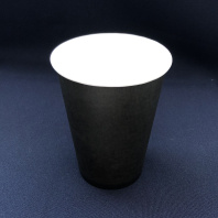 Стакан 350(430)мл бумажный ЧЁРНЫЙ 50шт D=90, d=59, H=115мм ВИРИДО 