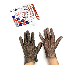 Перчатки одноразовые ПНД ЧЁРНЫЕ УП=100шт "M" ве...