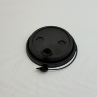 Крышка ПП 90мм с ЗАГЛУШКОЙ 50шт ЧЁРНАЯ МАТОВАЯ(!!!) СМАРТПЛАСТ 