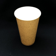 Стакан 400(470)мл бумажный КРАФТ 50шт D=90, d=53, H=136мм ПБФ 