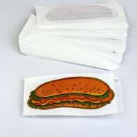 Уголок БЕЛЫЙ 225х80х40мм 100шт ЖИРОСТОЙКИЙ печать "Хот-Дог" 