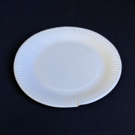 Тарелка картон D=230мм БЕЛАЯ 100шт(!!!) ламинир. СПб ТОЛЬКО КОРОБКАМИ 