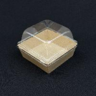 Упаковка OSQ SmartPack-550 КРАФТ 50шт (салатник + крышка ВЫСОКАЯ H=50мм) 130х130/114х114