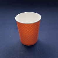 Стакан бумажный 2сл 250мл для горячего УП=50шт d=80мм СОТЫ (3цвета) ПАПЕРСКОП Арт.225001 