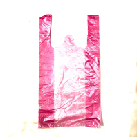 Пакет майка ПНД 25+12х45 (10) КРАСНАЯ 100шт 