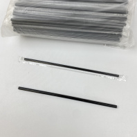 Трубочка в ИНДИВИД. УП. (плёнка)  7х240мм УП=500шт ПРЯМАЯ ЧЁРНАЯ 