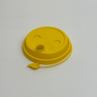 Крышка ПП 90мм с ЗАГЛУШКОЙ 50шт ЖЁЛТАЯ СМАРТПЛАСТ 