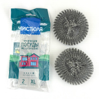 Мочалка металлическая ЧИСТЮЛЯ УП=2шт (30гр) Арт.ММ005 