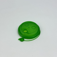 Крышка ПП 80мм с ЗАГЛУШКОЙ 50шт ЗЕЛЁНАЯ СМАРТПЛАСТ 
