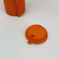 Крышка ПП 80мм с ЗАГЛУШКОЙ 50шт ОРАНЖЕВАЯ