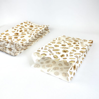 Пакет бум. V-дно БЕЛЫЙ 350х200х90 100шт ВЛАГОПРОЧНЫЙ печать "Выпечка" 