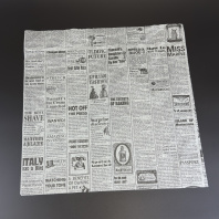 Бумага для обертки ВПМ (парафин) 390х390мм УП=1000шт печать "ГАЗЕТА" 