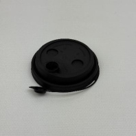 Крышка ПП 80мм с ЗАГЛУШКОЙ 50шт ЧЁРНАЯ МАТОВАЯ