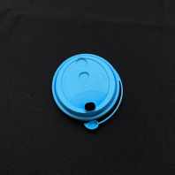 Крышка ПП 80мм с ЗАГЛУШКОЙ 50шт ГОЛУБАЯ ОптиКом 