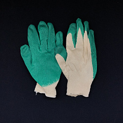 Перчатки х/б с ОДНИМ латексным покрытием 1пара 