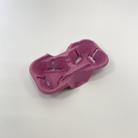 Держатель для 2-х стаканов картон РОЗОВЫЙ 1шт 193х108х42 СОЭМЗ 