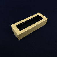 Упаковка OneBox- 500 ЧЁРНЫЙ ланч-бокс с окном 25шт 170х70х40мм 