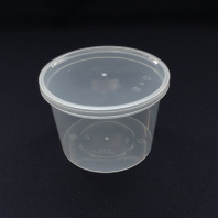 Банка-плошка + КРЫШКА 500мл 20шт D=112, d=90, H=75мм (Б-400 Кр-400) Д-Полимер 